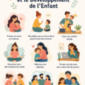 Mère et enfant découvrant ensemble des activités éducatives au sol.