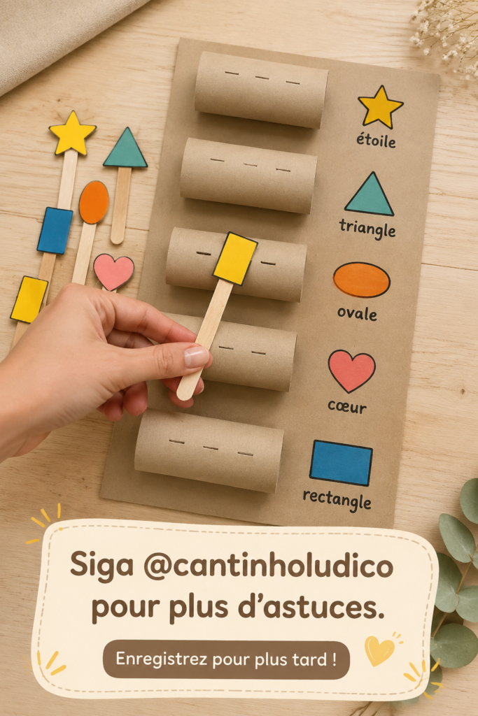 Un enfant jouant avec des jeux éducatifs Montessori sur une table en bois.