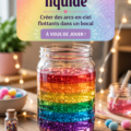 Des arc-en-ciel en verre bricolés par des enfants, colorés et lumineux.