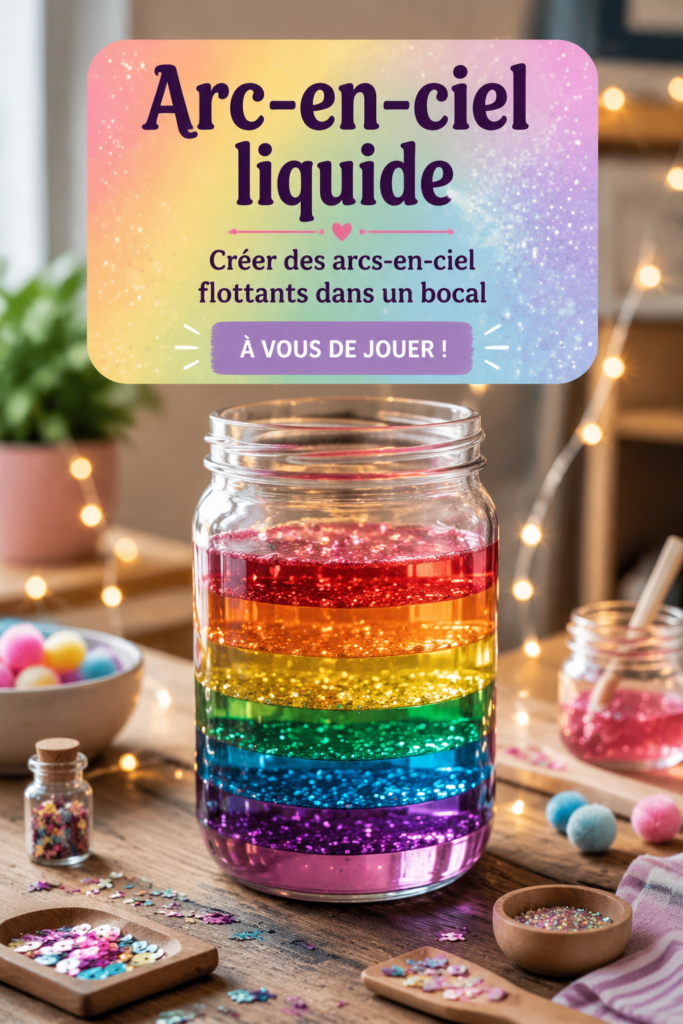 Des arc-en-ciel en verre bricolés par des enfants, colorés et lumineux.