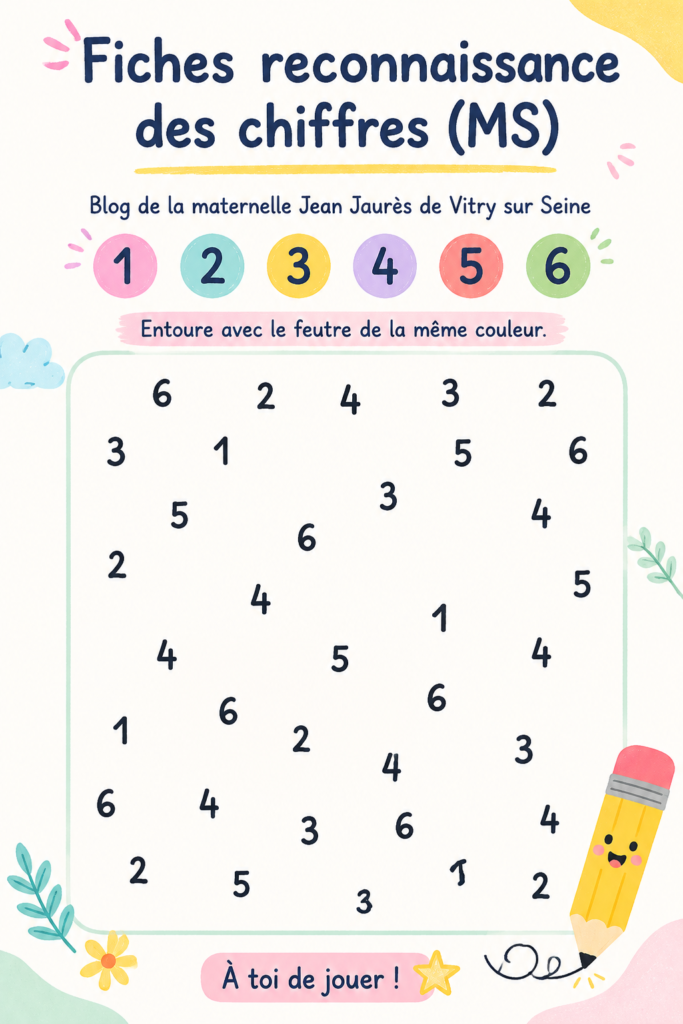 Image montrant des fiches Montessori avec des chiffres pour enfants