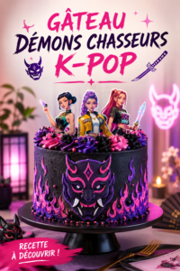 Gâteau K-Pop coloré décoré pour un anniversaire d'enfant