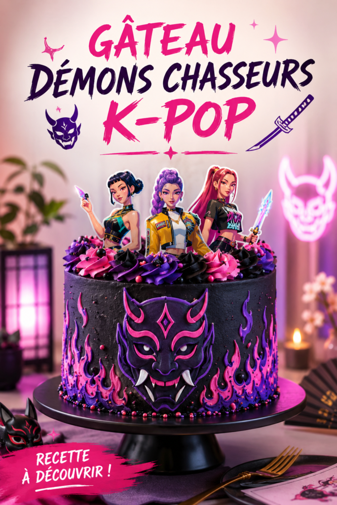 Gâteau K-Pop coloré décoré pour un anniversaire d'enfant