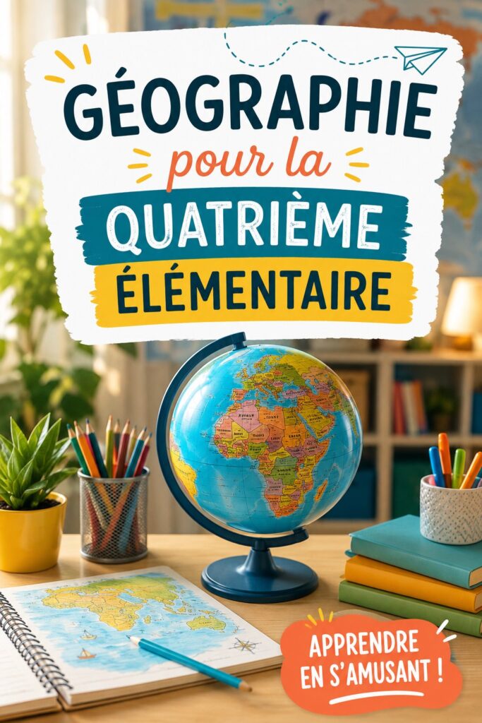 Enfant explorant une carte du monde, apprenant la géographie de manière ludique.