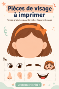 Imprimables de parties de visage colorées pour enfants