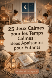 Jeux calmes pour enfants : activités apaisantes à la maison