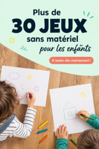 Un groupe d'enfants jouant ensemble à des jeux sans matériel
