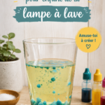 Une lampe à lave colorée réalisée par des enfants, mettant en avant la créativité et l'apprentissage