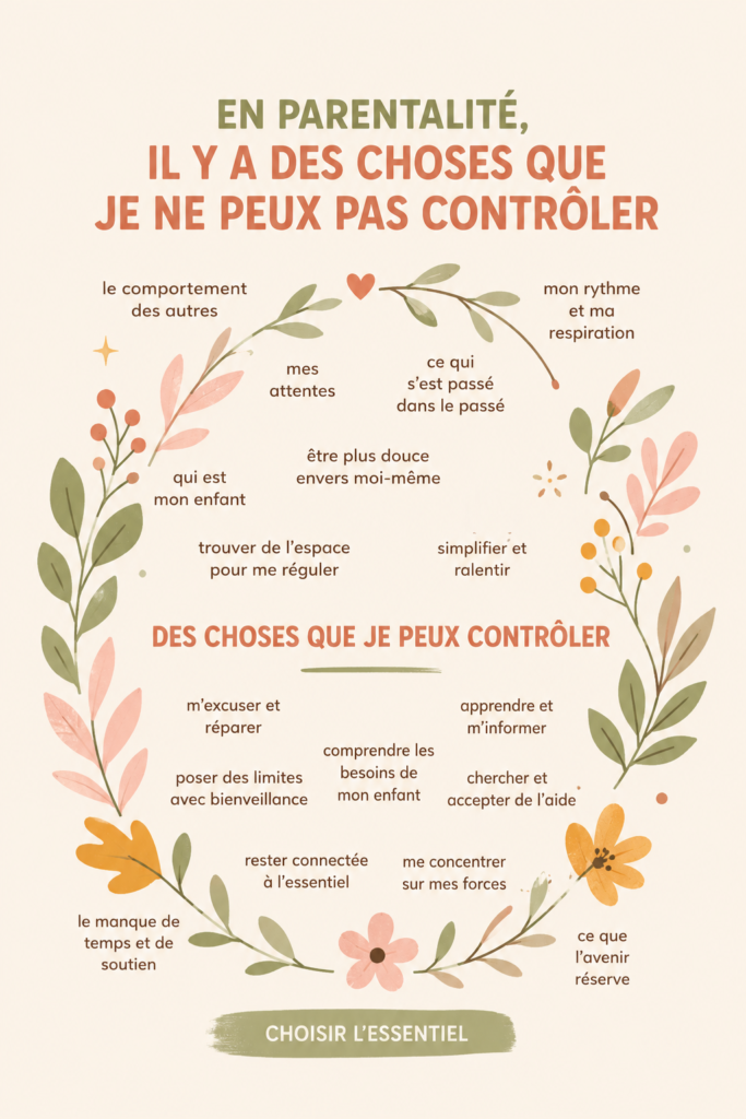 Une mère souriante entourée de ses enfants apprenant ensemble au jardin, symbole de l'éducation Montessori.