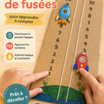 Planche de comptage sur le thème des fusées, colorée et ludique pour enfants.