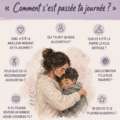 Famille engagée dans une conversation chaleureuse autour de la table