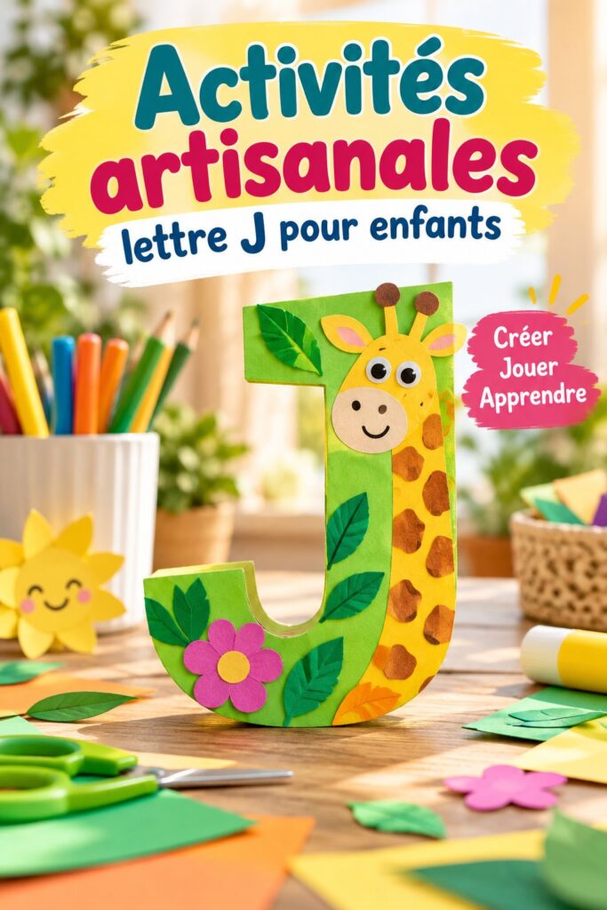 Activités artisanales inspirées de la lettre J avec des enfants heureux.