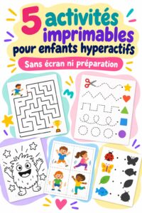 Enfant s'amusant avec une activité imprimable éducative pour TDAH