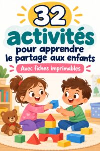 Enfants jouant ensemble à une activité de partage