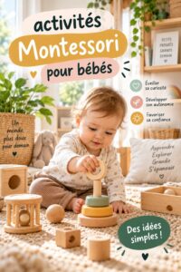 Un bébé jouant avec des jouets Montessori dans un environnement adapté.