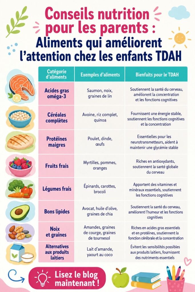 Enfants savourant un repas équilibré qui booste leur attention