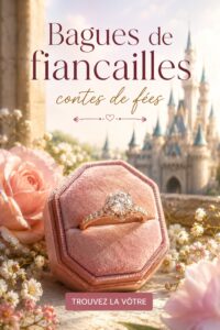 Bague de fiançailles en diamant sur fond doux, symbole de conte de fées.