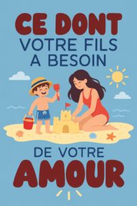 Mère et fils échangeant pendant une activité Montessorienne, illustrant le lien parent-enfant.
