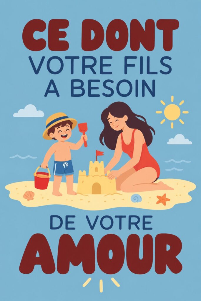 Mère et fils échangeant pendant une activité Montessorienne, illustrant le lien parent-enfant.