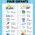 Checklist quotidienne pour enfants colorée et attrayante