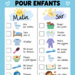 Checklist quotidienne pour enfants colorée et attrayante