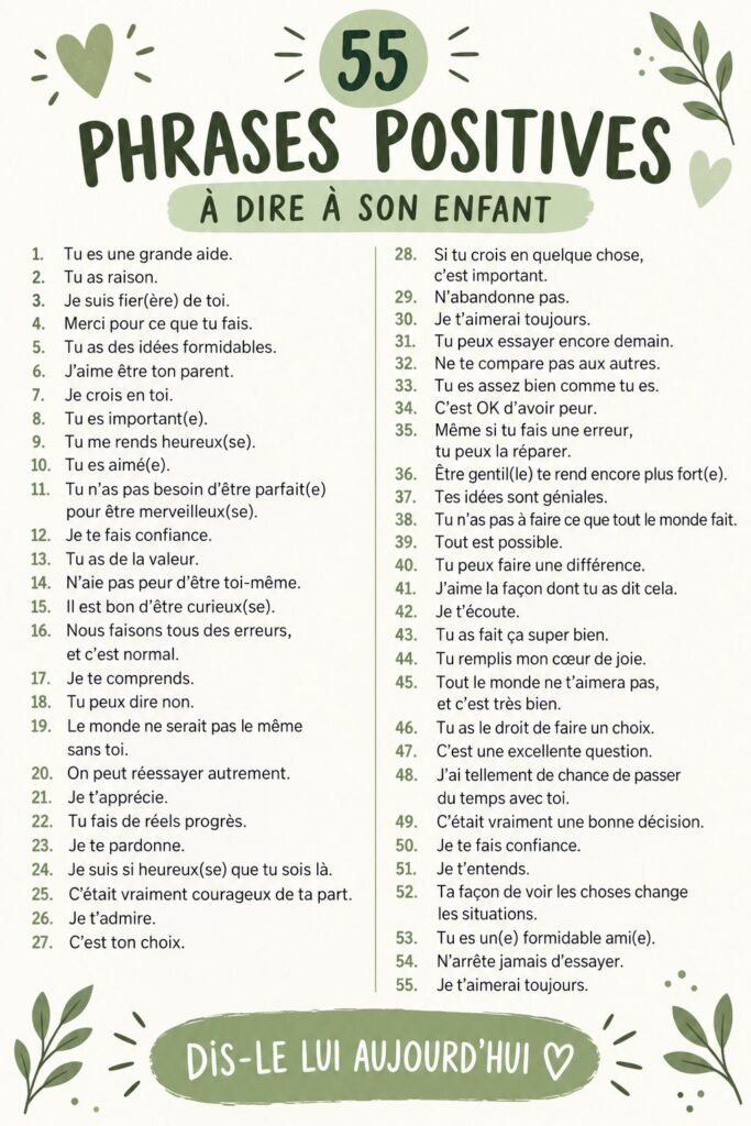 Citation inspirante sur la parentalité dans un cadre chaleureux.
