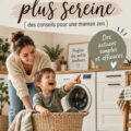 Une mère qui prend un moment de calme avec son enfant dans un espace serein.