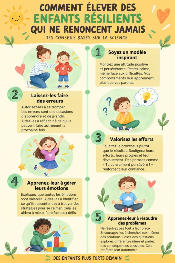 Un parent soutenant son enfant dans une activité d'apprentissage pour développer la résilience