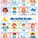 Exemple d'emploi du temps visuel coloré pour enfants