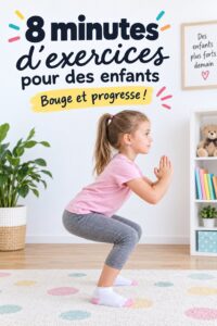 Enfants en plein exercice avec des mouvements ludiques