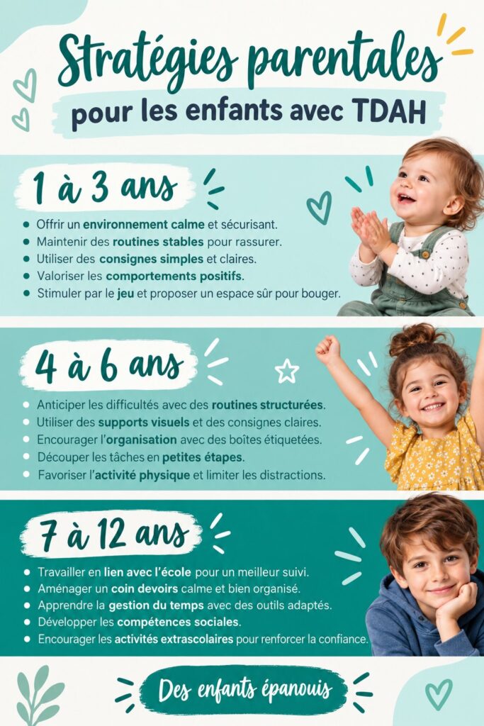 Image d'un enfant utilisant des outils Montessori pour apprendre avec attention, illustrant le concept de stratégies éducatives adaptées au TDAH.