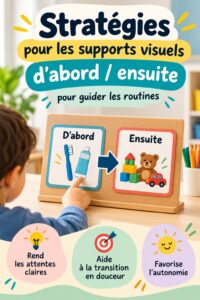 Supports visuels colorés pour aider les enfants dans leurs routines