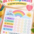 Tableau de récompenses coloré pour enfants avec des stickers