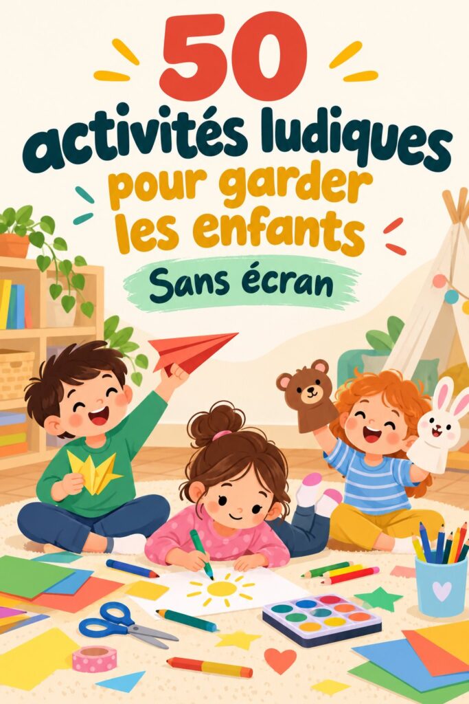 Une activité de bricolage amusante pendant un baby-sitting.