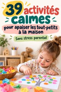Un enfant en train de jouer avec des blocs de construction, représentant une activité calme à la maison.