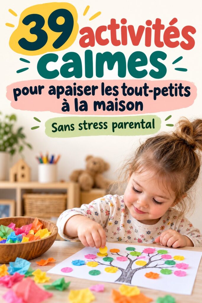 Un enfant en train de jouer avec des blocs de construction, représentant une activité calme à la maison.