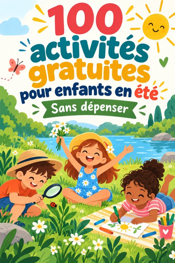 Des enfants s'amusent en plein air avec des activités estivales gratuites.
