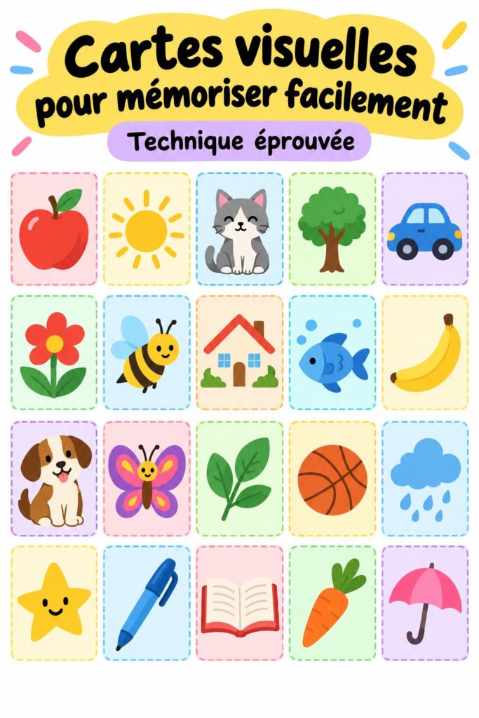 Un enfant utilisant des cartes visuelles pour apprendre dans un environnement Montessori.