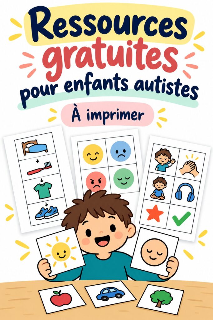 Ensemble d'activités éducatives imprimables pour enfants autistes