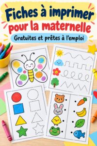 Un enfant s'amusant avec des imprimables éducatifs à la maison