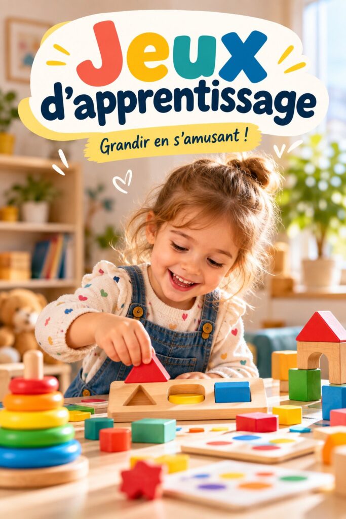Enfant jouant à un jeu éducatif qui stimule son apprentissage