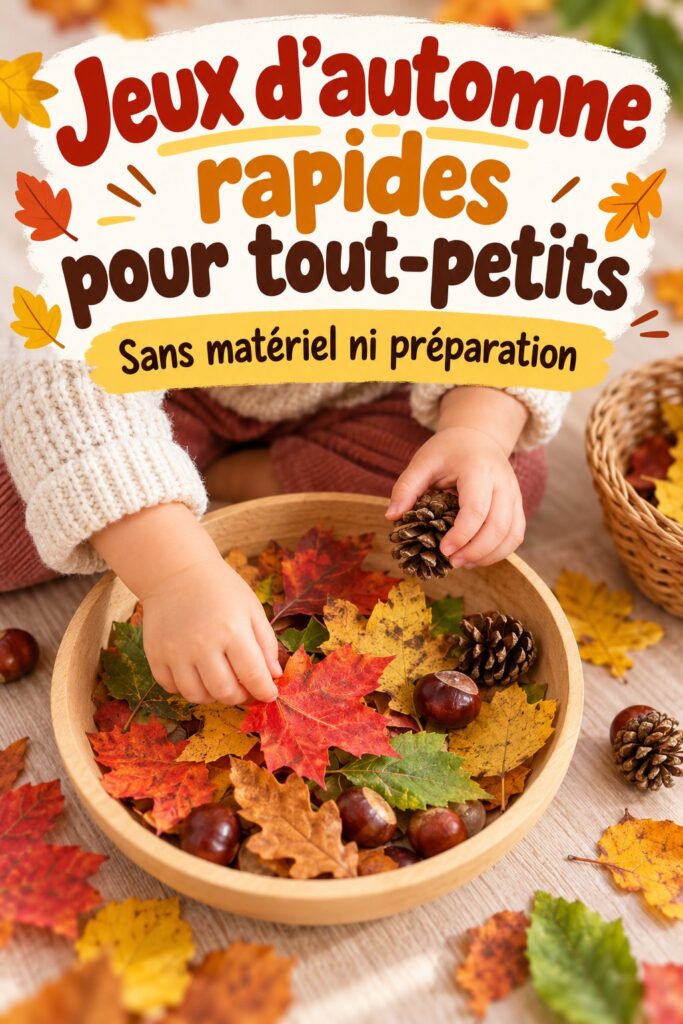 Jeux d'automne pour tout-petits, stimulation de leurs sens et créativité