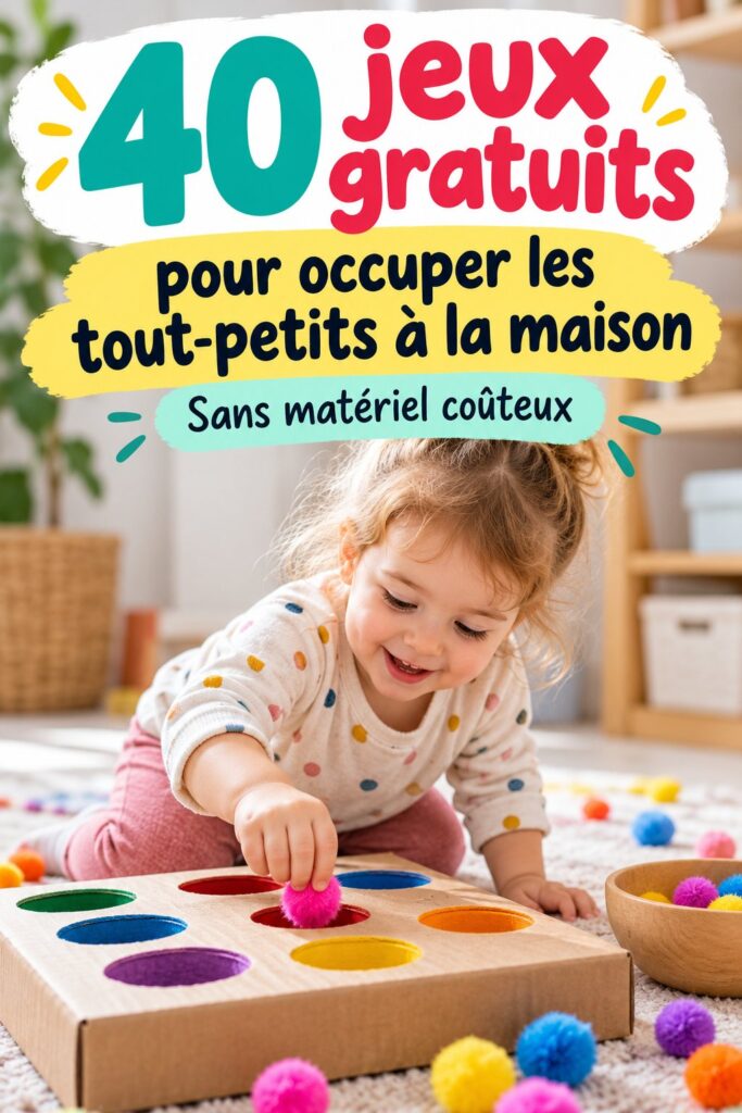 Un enfant s'amusant avec des jeux éducatifs à la maison