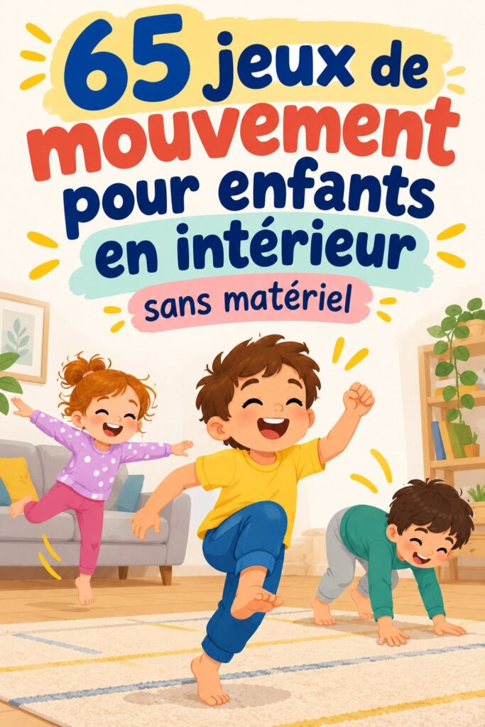 Un enfant jouant à un jeu de mouvement d'intérieur, illustrant les activités pour garder les petits actifs.