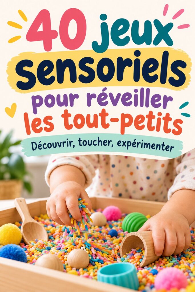 Jeux sensoriels colorés pour éveiller les tout-petits dans un environnement ludique.