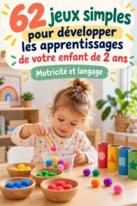 Un enfant de 2 ans s'amusant avec des jeux simples et éducatifs