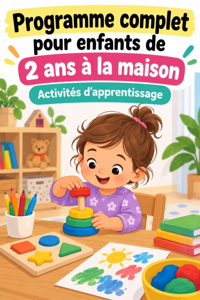 Enfant de 2 ans jouant avec des jeux Montessori à la maison.
