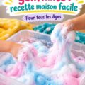 Mousse de savon gonflante dans un petit bol, prête à être utilisée par des enfants.