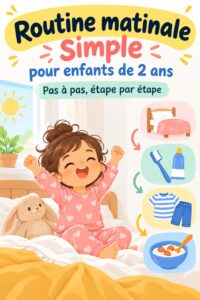 Un petit garçon suivant une routine matinale avec des jeux éducatifs