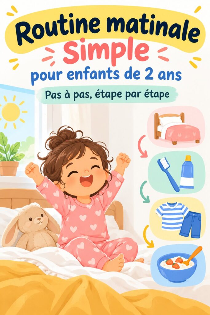 Un petit garçon suivant une routine matinale avec des jeux éducatifs
